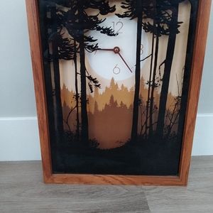 Elgin forest shadow box clock